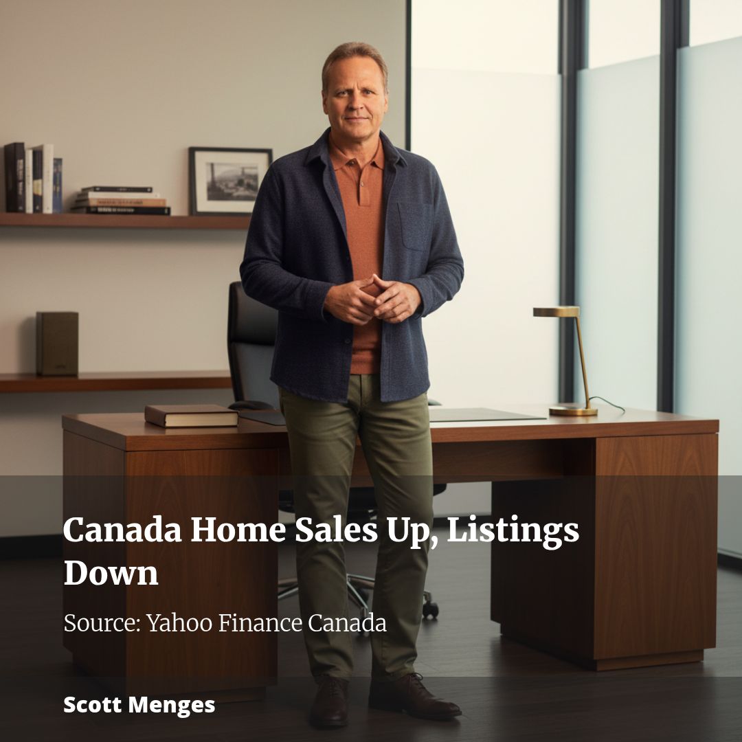 CREA data shows home sales up 0.5% while new listings fall 1.6% — regional markets shift toward balanced territory